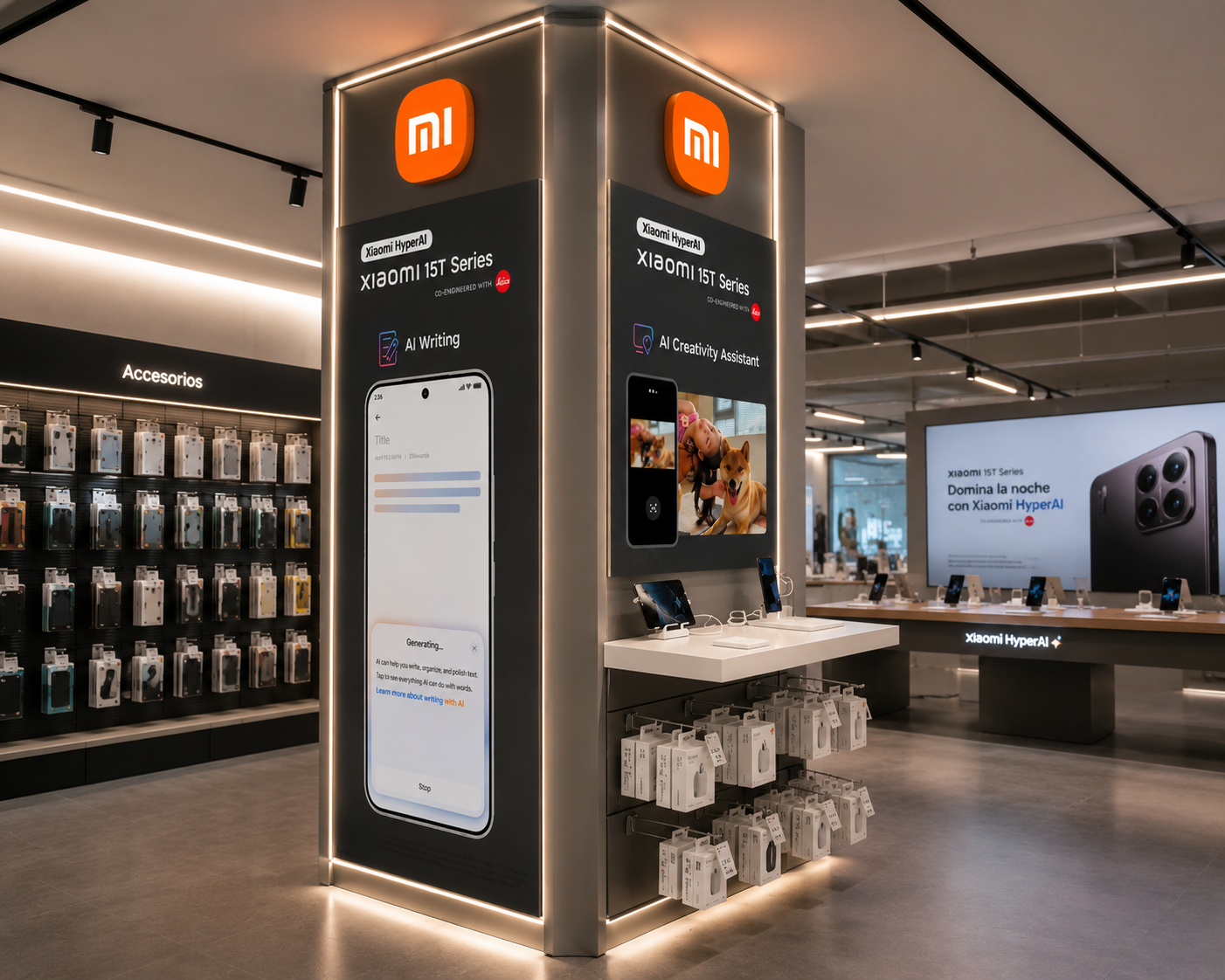 Column Visual — AI features campaign